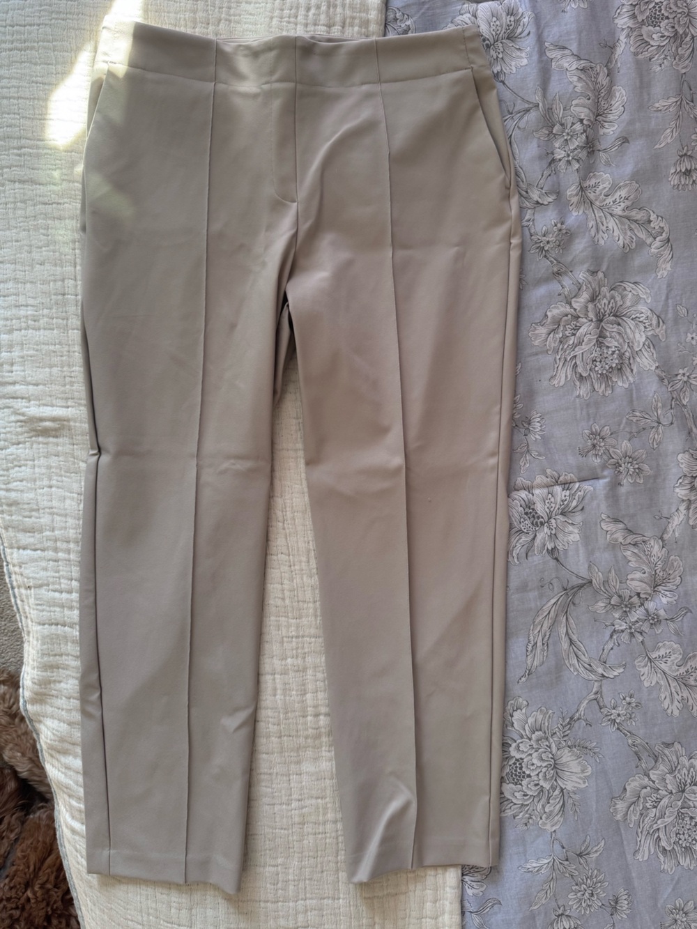 Rachel Zoe Light Taupe Stretch Trousers